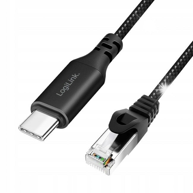 LogiLink CU0416 Ethernet USB 3.2, C/M to RJ45/M adapter cable, active, 10