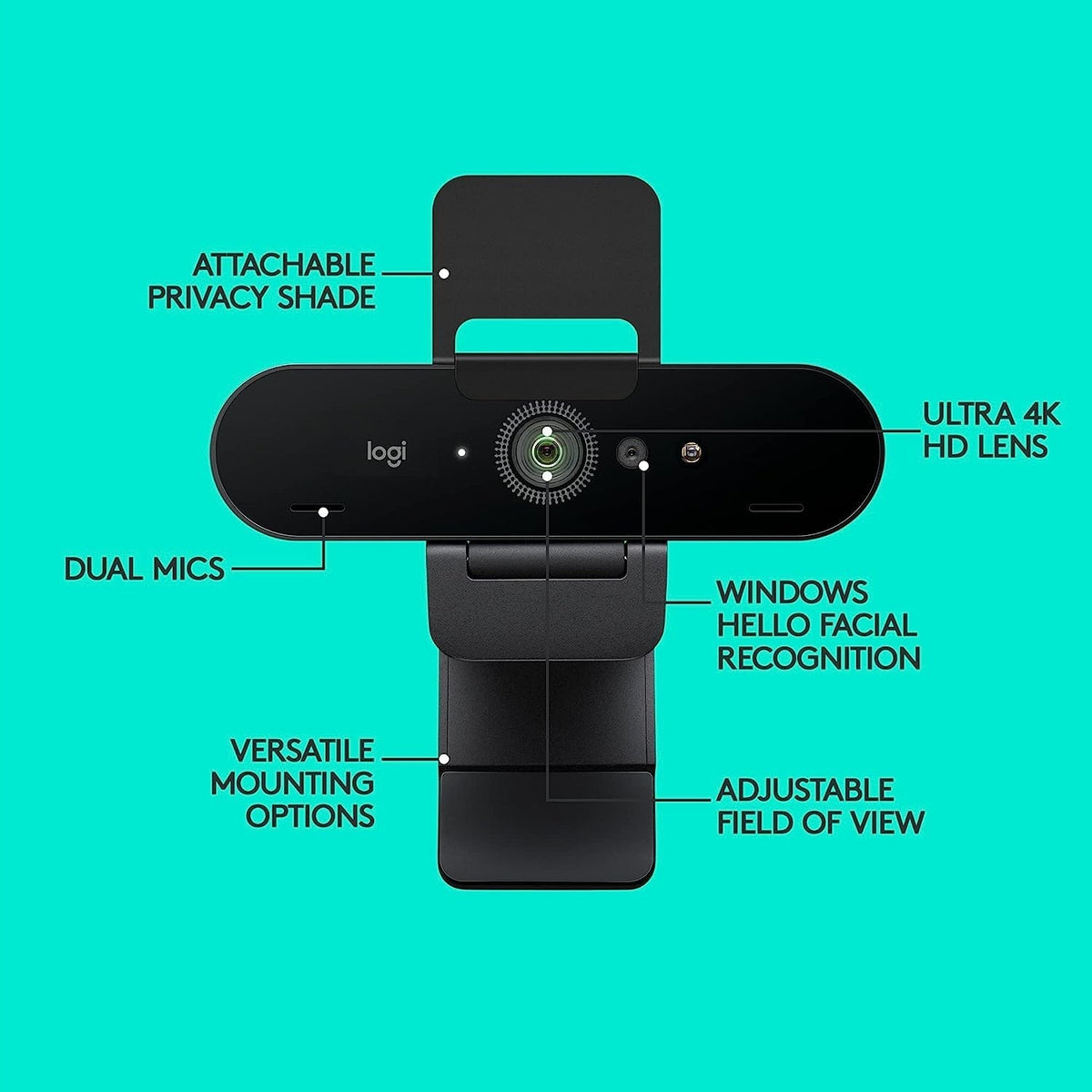 Logitech Brio Stream 4K HDR Camera Microphone Black Packaging status original