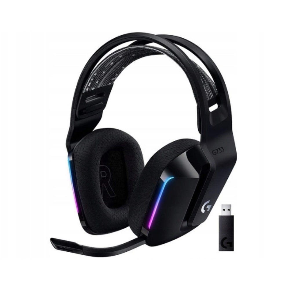 Logitech G733 LightSpeed Wireless Headphones, Black