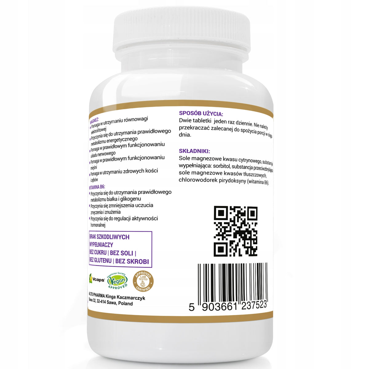MAGNESIUM STRONG + Wit B6 Muscles Bone Fatigue Nervous System 120 tab Expiration date not specified
