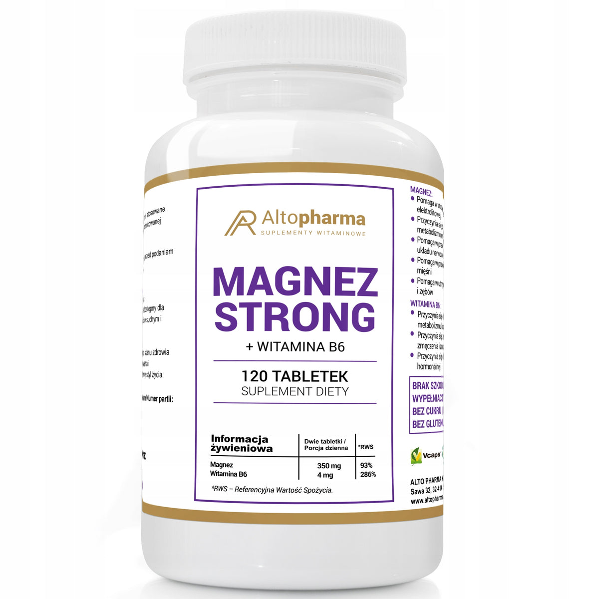 MAGNESIUM STRONG + Wit B6 Muscles Bone Fatigue Nervous System 120 tab