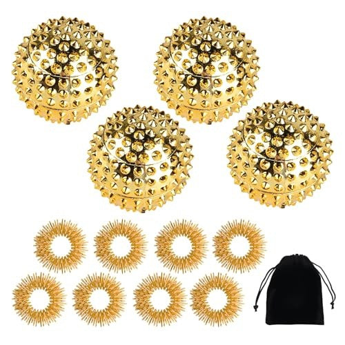 MAGNETIC ACUPRESSURE MASSAGE BALLS + FINGER RINGS SET Brand no brand