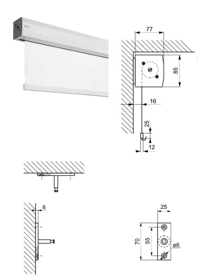 MANUAL PROJECTION SCREEN AVERS STELLA M 180 CM Manufacturer code STELLA M 180 CM