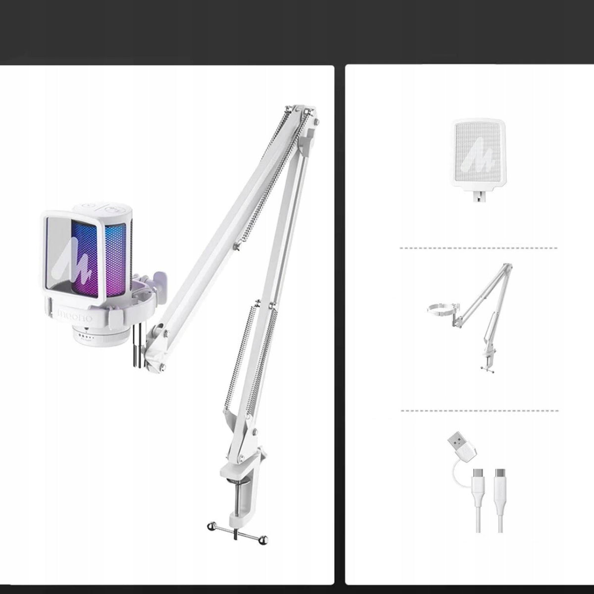 MAONO DGM20S USB RGB Gaming Microphone Tripod for Windows MacOS PS5/4 Packaging status original