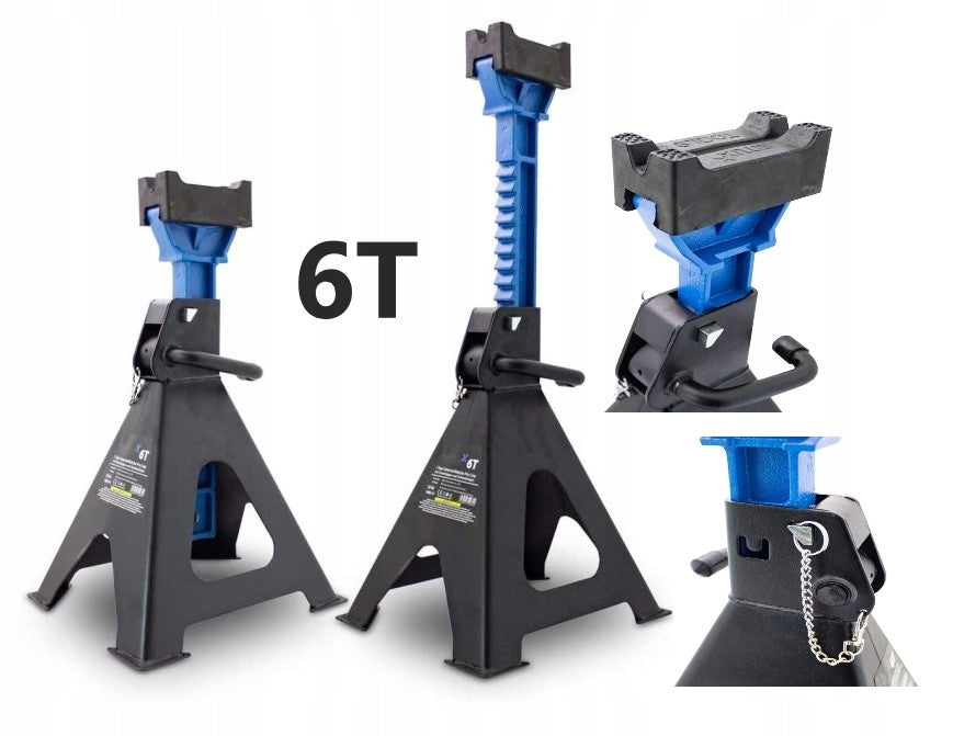 MARE CAR WORKSHOP SUPPORTS 6 TONS 2 PCS. WITH HEIGHT ADJUSTMENT