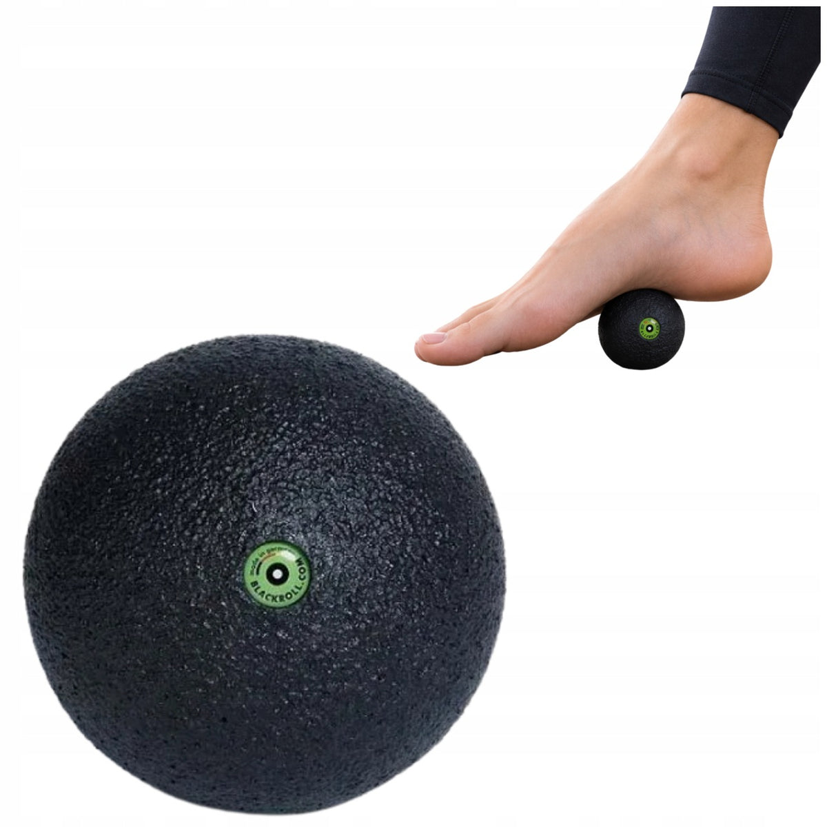 MASSAGE BALL FOR ROLLING BLACKROLL 8CM BLACK COMPACT
