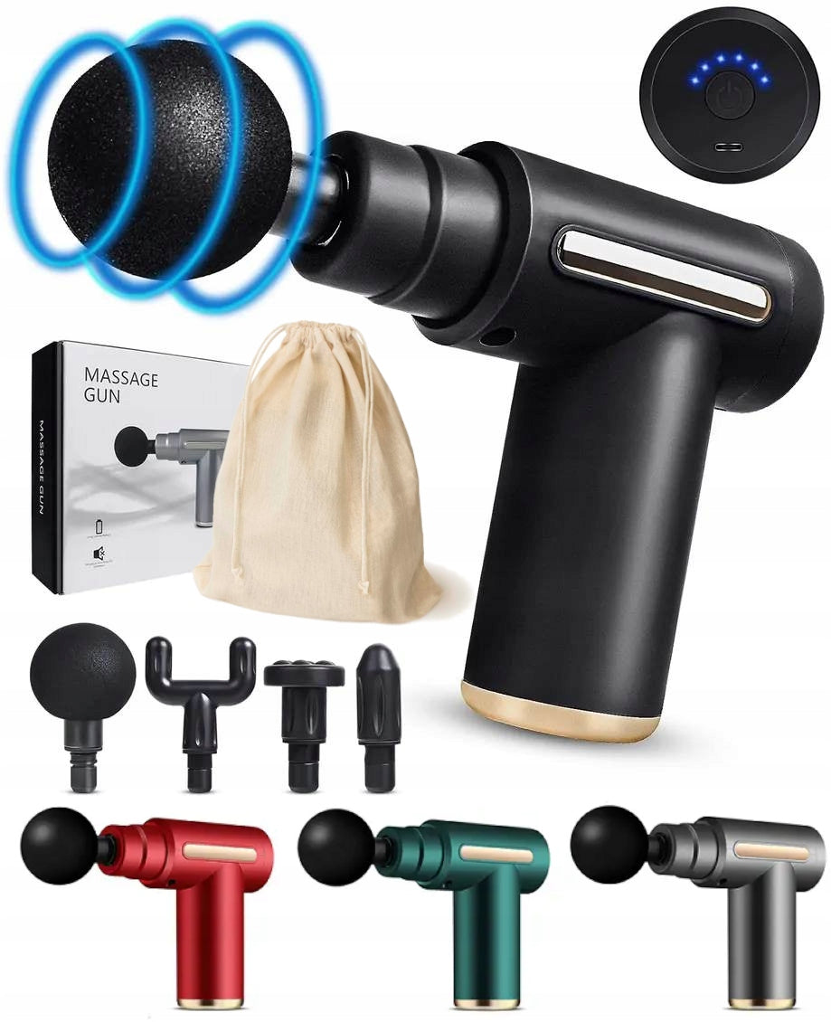 MASSAGE GUN MASSAGER FOR BACK BODY FEET SET OF TIPS COLORS