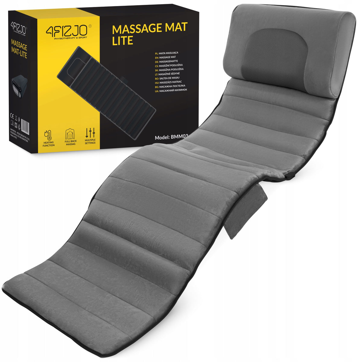 MASSAGE MAT for neck and back massage Mat with pillow 4FIZJO LITE