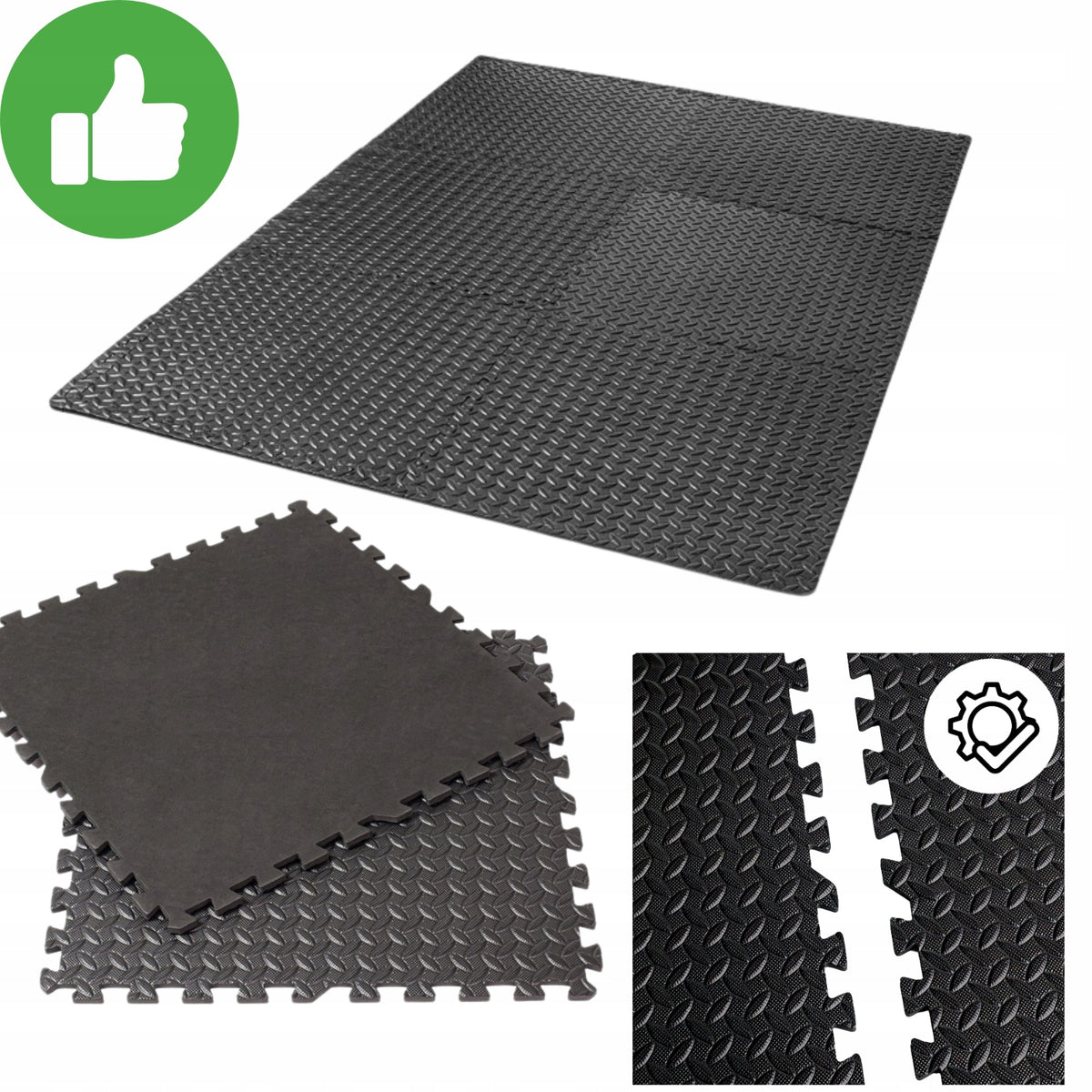 MAT PUZZLE FOR EQUIPMENT 6PCS PROTECTIVE 2.12m2 FLOOR GYM EVA