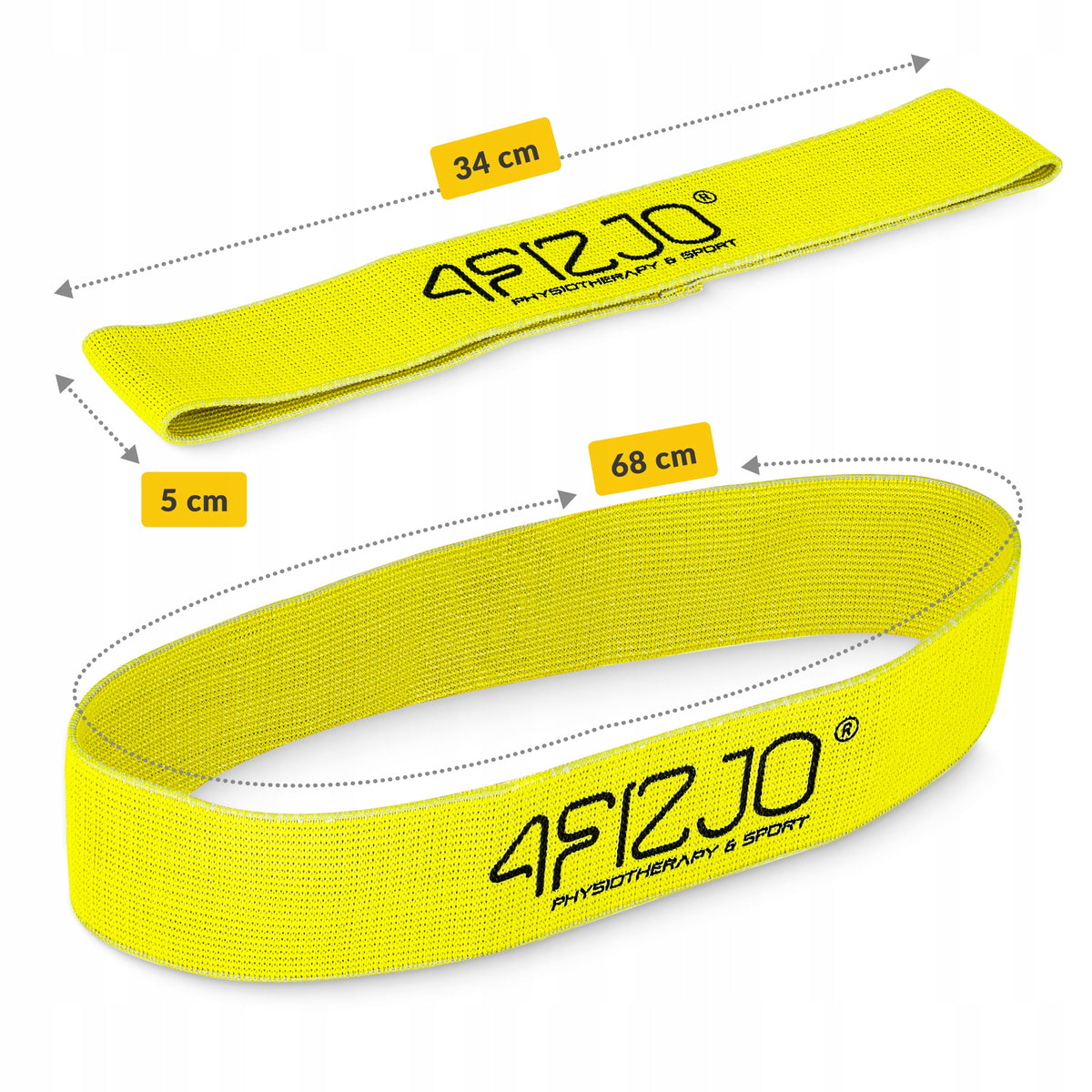 MATERIAL RUBBER FLEX BAND MINI FOR EXERCISE FITNESS PILATES RESISTANCE 23-29 kg Color yellow