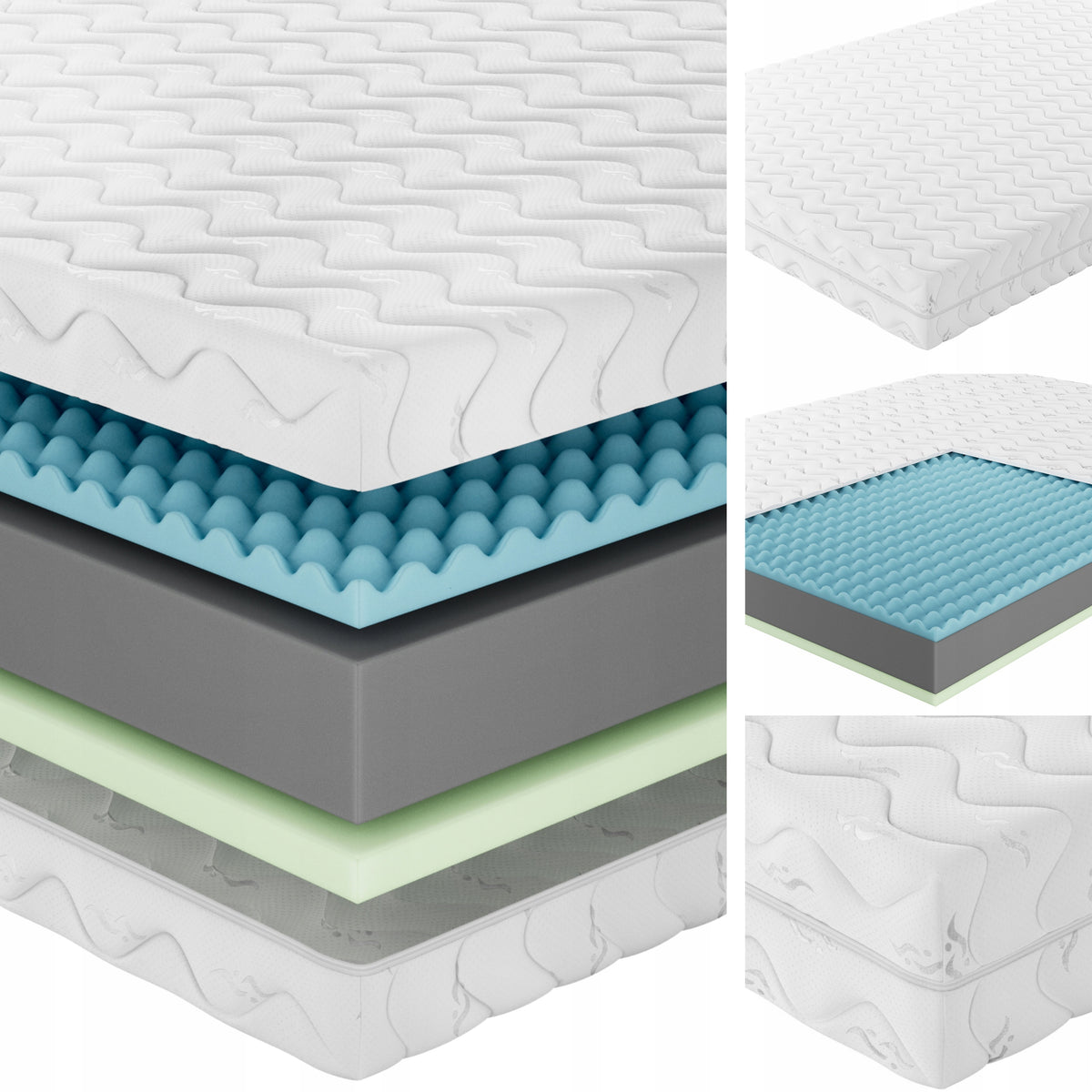 MATTRESS 180x200 FOAM - SENPURO MAX COMFORT - HARD - H3 / H4