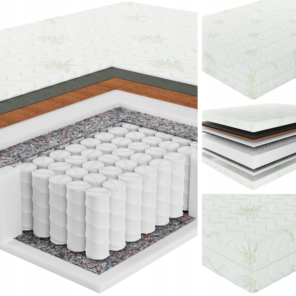 MATTRESS 180x200 SPRING - SENPURO NATURAL COMFORT - HARD - H3 / H4