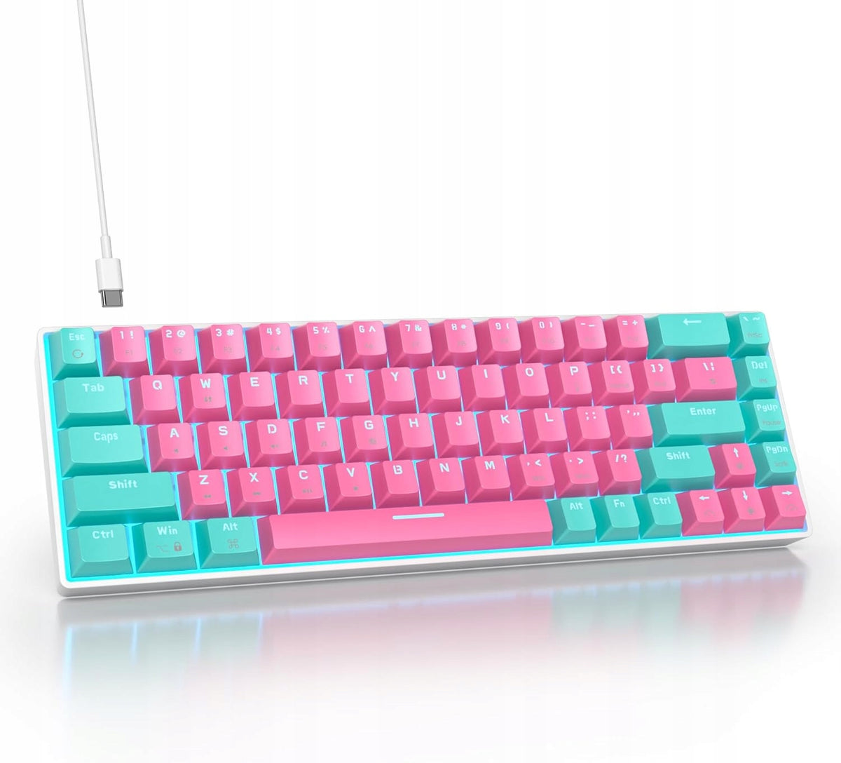 MECHANICAL KEYBOARD 65% 68 USB-C LED KEYS