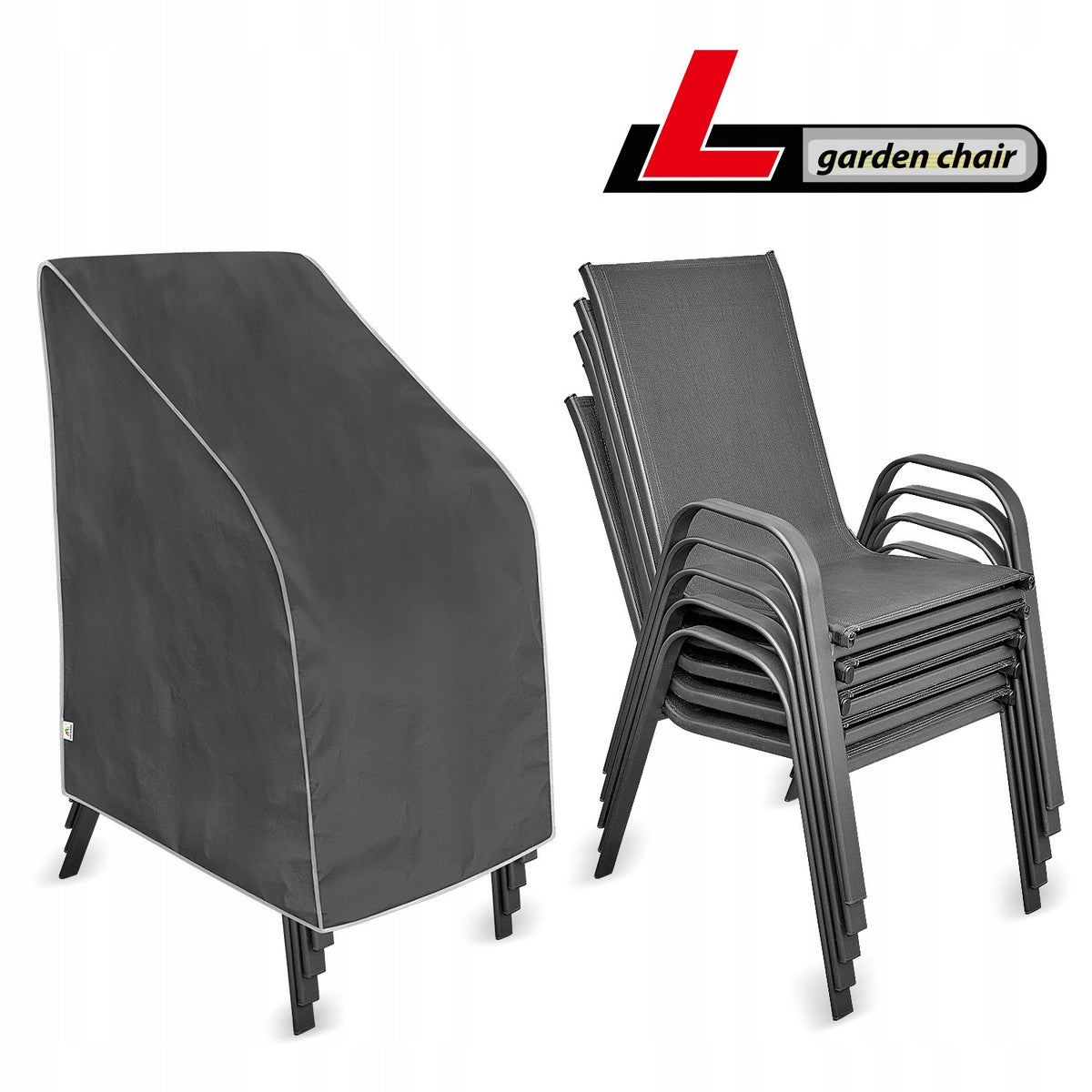 MEMBRANE Protective Cover for Garden Chairs WATERPROOF - Graphite Manufacturer code 5-4830-248-4010