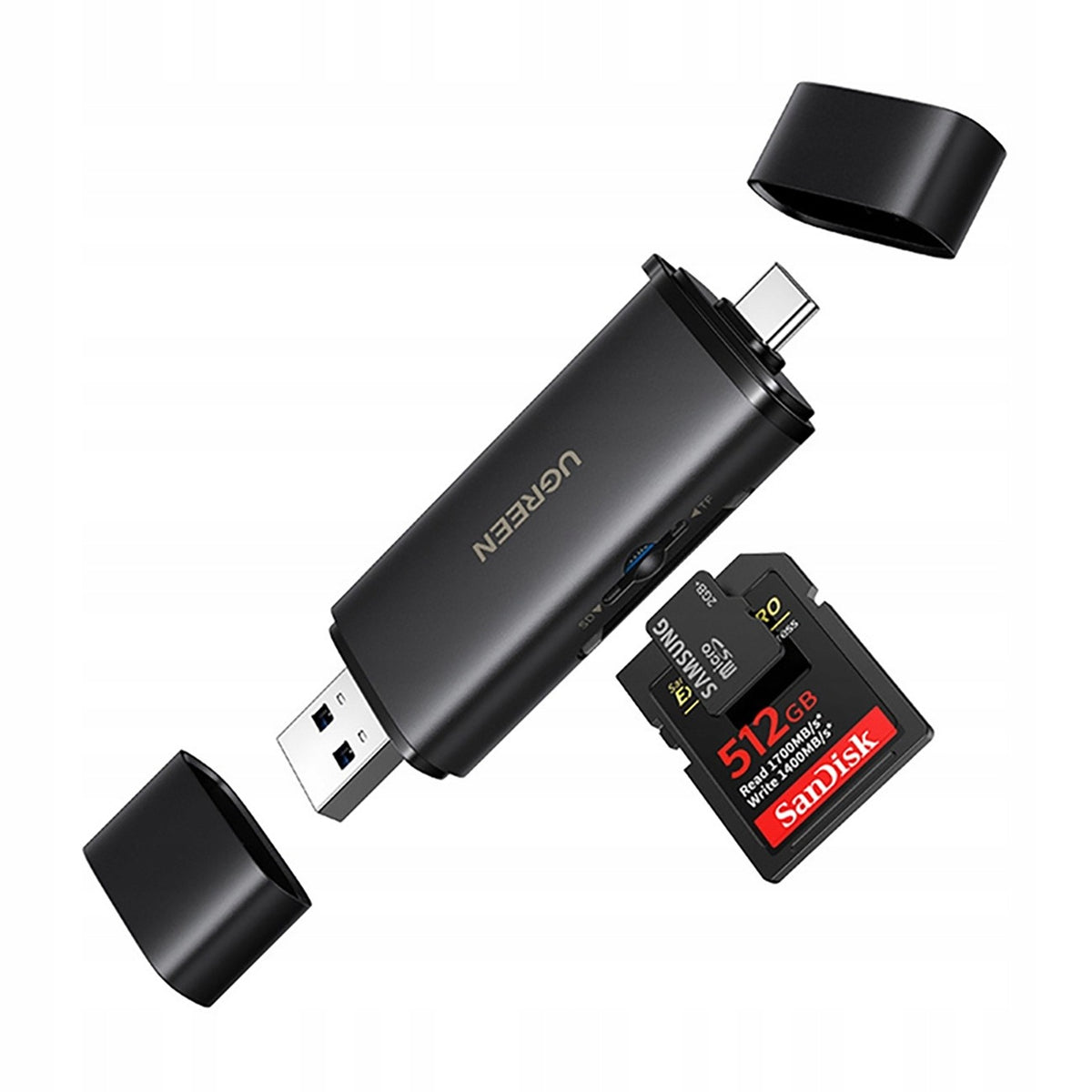 MEMORY CARD READER 2IN1 SD MICROSD USB-C USB-A UHS-II 312 MB/S