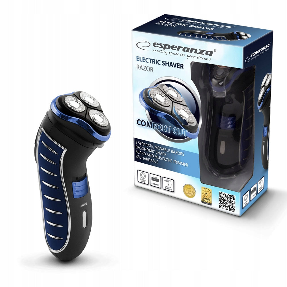 MEN'S ELECTRIC TRAVEL SHAVER WITH TRIMER