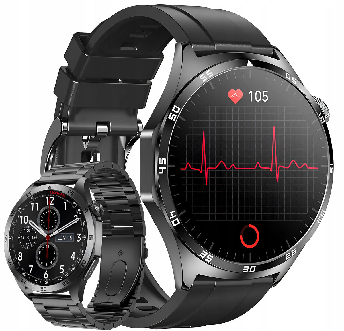 MEN'S WATCH SMARTWATCH AMOLED 466x466 ECG GLUCOSE PRESSURE TEMPERATURE