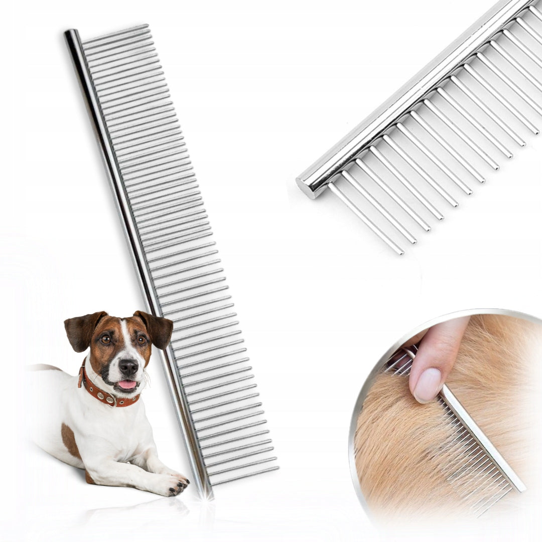 METAL COMB CARDED FOR CAT DOG FOR HAIR THICK STRAIGHT 16CM Packaging status original