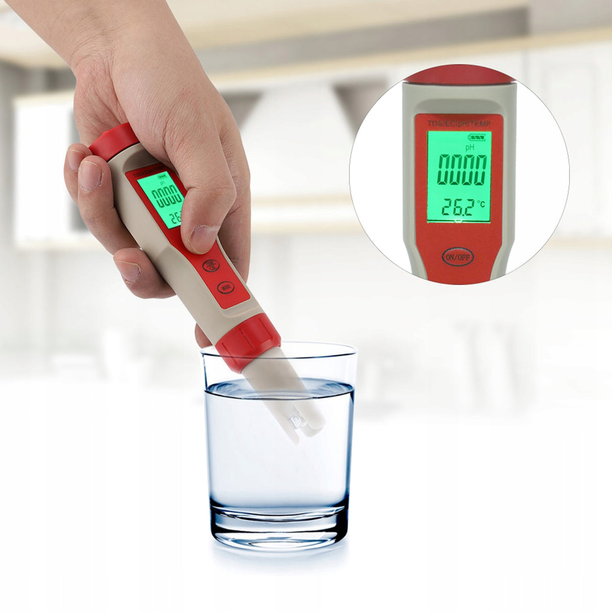 METER PH + TDS WATER TESTER POOL TDS EC TEMP Packaging status original