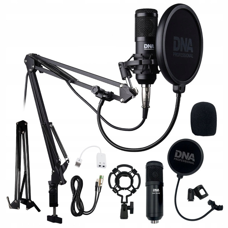 MICROPHONE FOR GAMING COMPUTER CONDENSER XLR JACK ARM DNA DNC GAME
