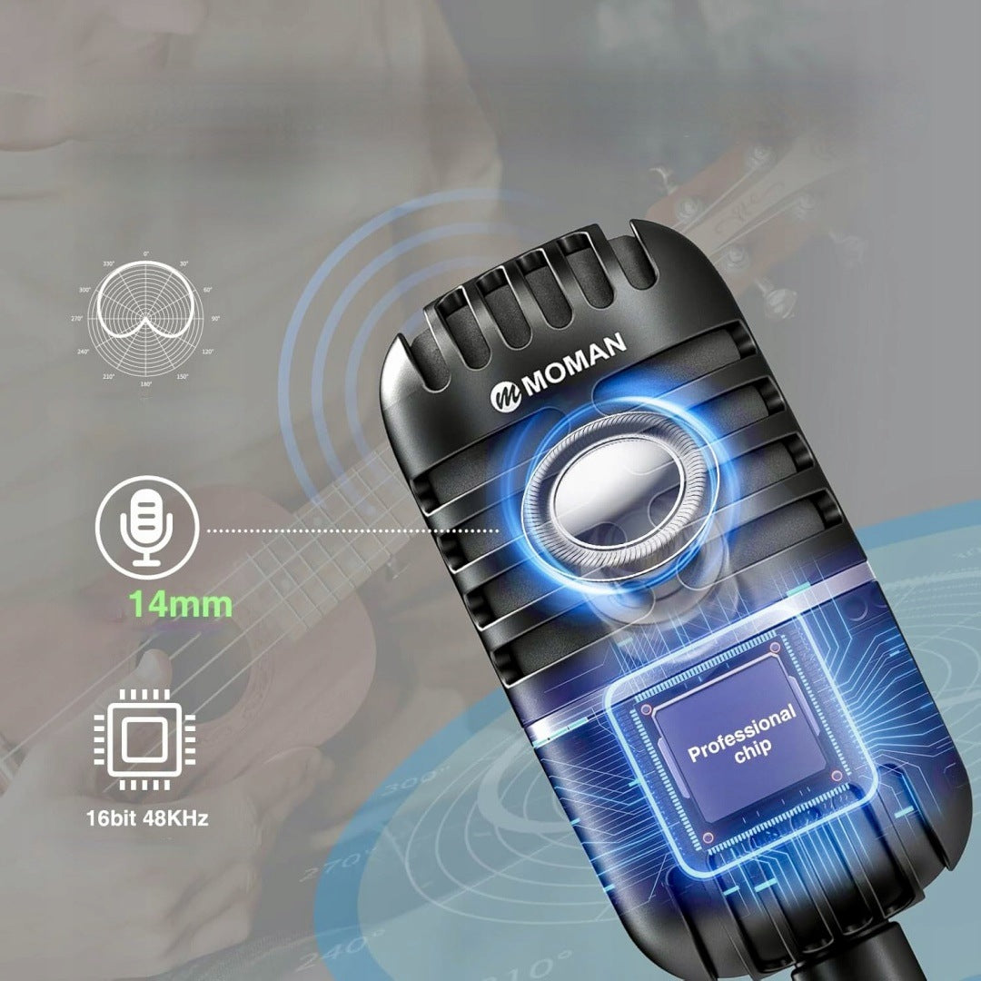 MICROPHONE FOR GAMING COMPUTER USB STUDIO RECORDING PC MOMAN EMP Packaging status original