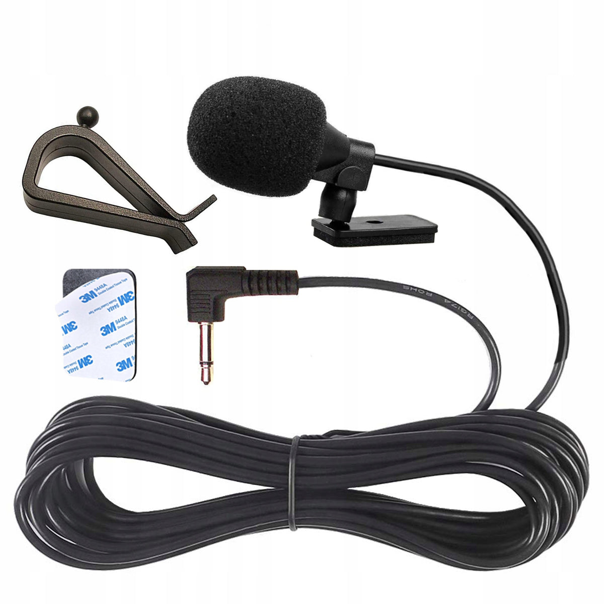 MICROPHONE FOR RADIO/GPS/DVD CAR WITH CLIP/TAPE PLUG 2,5mm CABLE 3 m