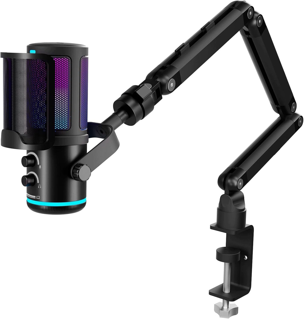 MICROPHONE GAMING USB 24BIT/192KHZ RGB CARDIOID ARM