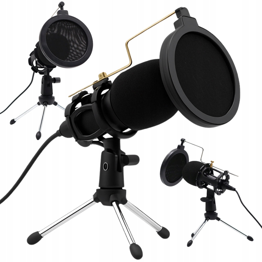 MICROPHONE WITH TRIPOD STAND FOR RECORDING STUDIO YOUTUBE GAMING