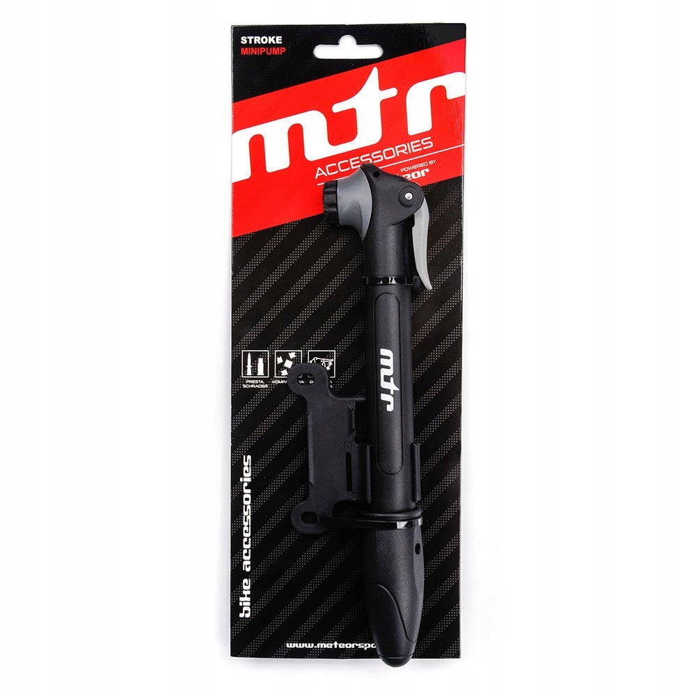 MINI BICYCLE PUMP METEOR STROKE manual light Color black