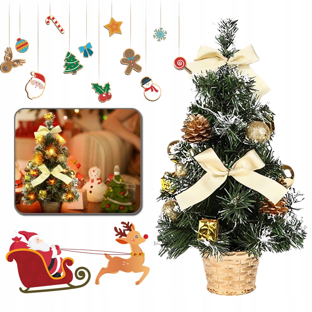MINI CHRISTMAS TREE, 40 CM, SMALL CHRISTMAS TREE, ILLUMINATED, ARTIFICIAL CHRISTMAS