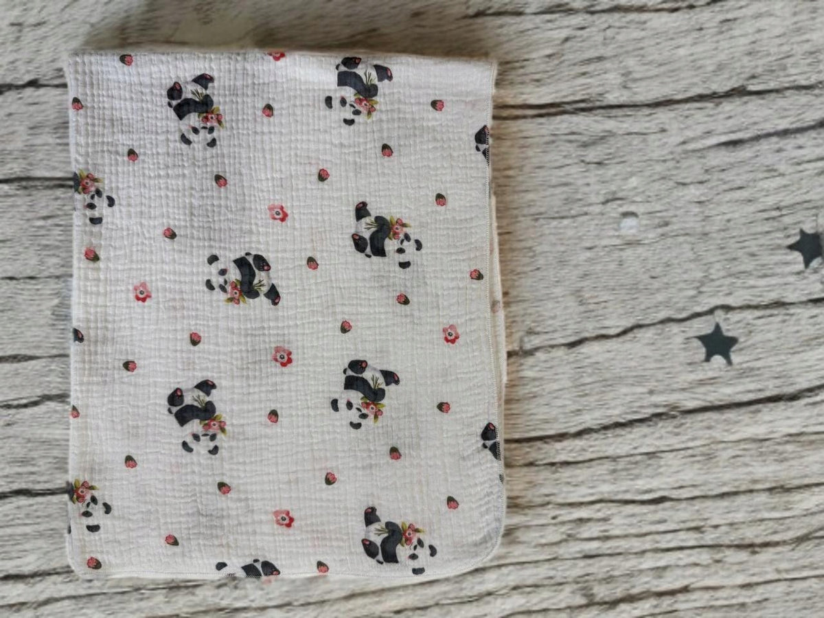 MINI DIAPER MUSLIN Diaper 38x38 Cloth Pattern PANDA Packaging status original