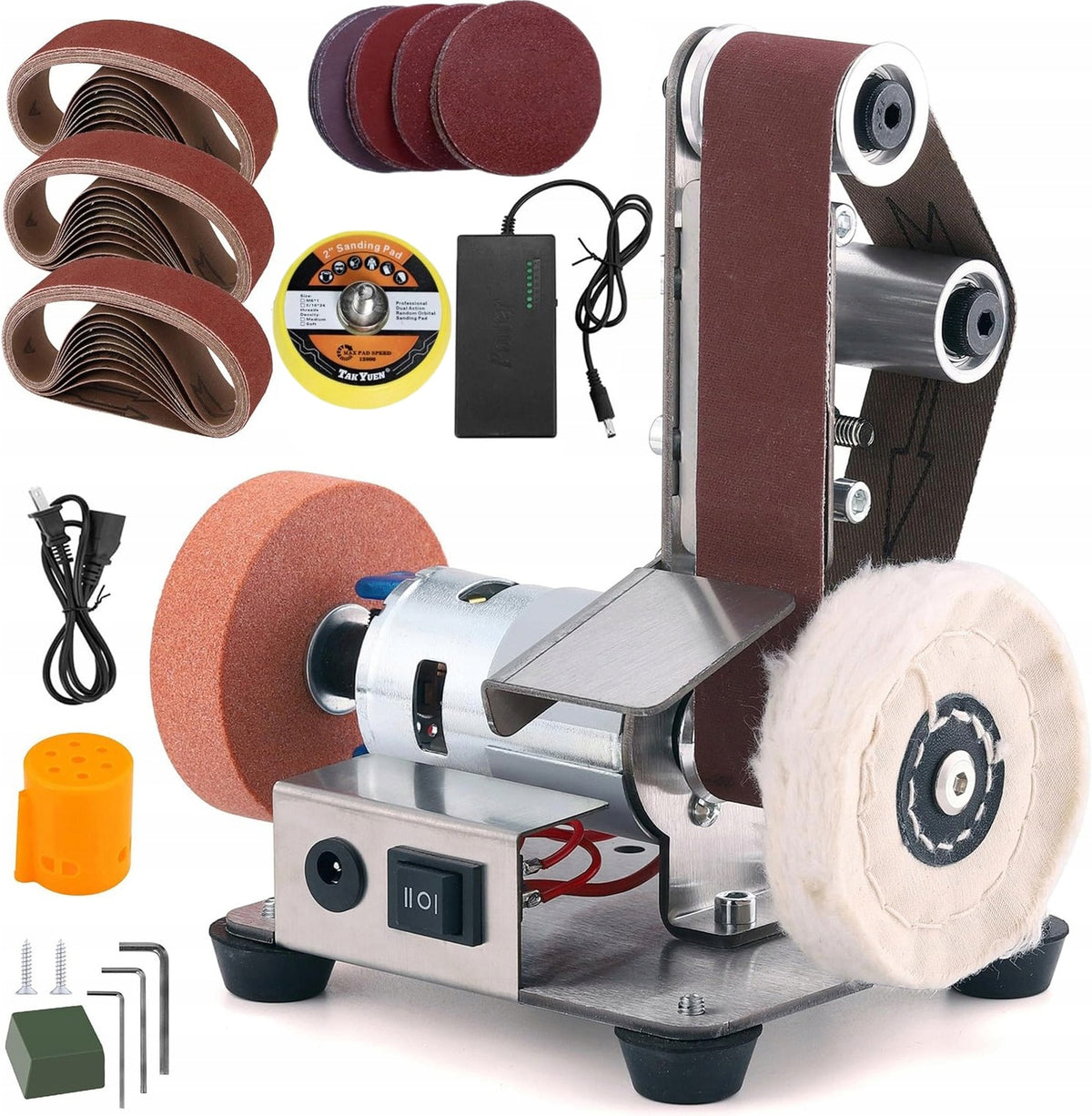 MINI ELECTRIC BELT SANDER FOR WOOD AND METAL 7 ADJUSTABLE SPEED