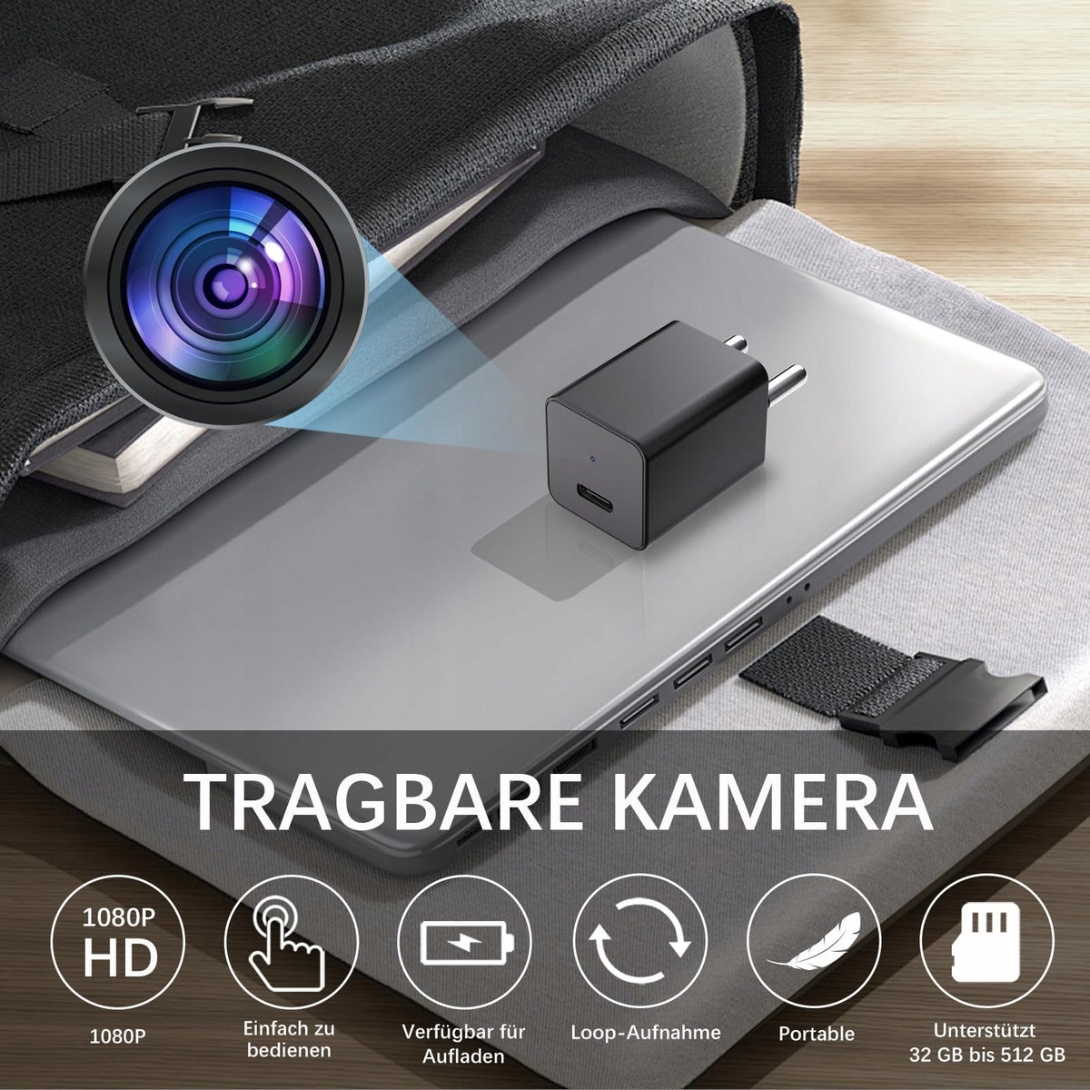 MINI HD CAMERA FOR INDOOR MONITORING MOTION DETECTION WITHOUT WIFI Packaging status original