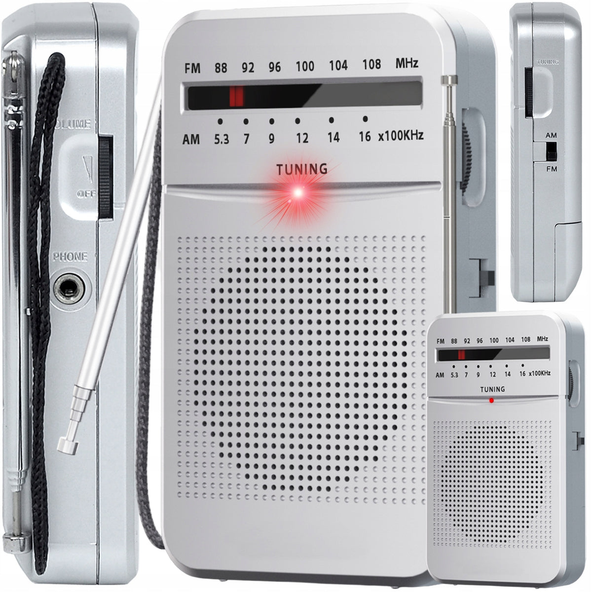 MINI RADIO FM PORTABLE TRAVEL HANDHELD POCKET BATTERY OPERATED