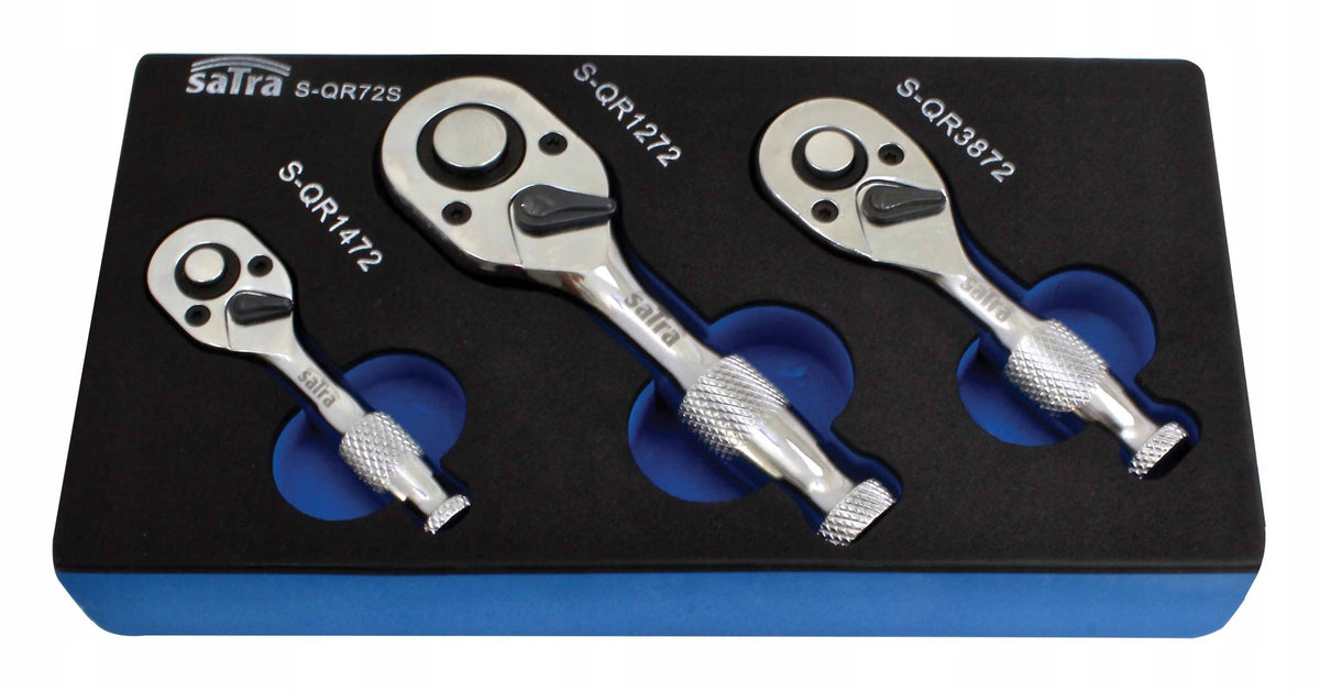 MINI RATCHETS – 3PCS 1/4″; 3/8″; 1/2″ S-QR72S