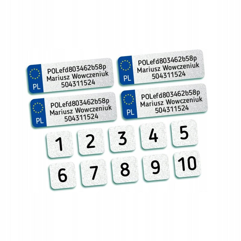 MINI REFLECTIVE STICKERS FOR DRONE LICENSE PLATE