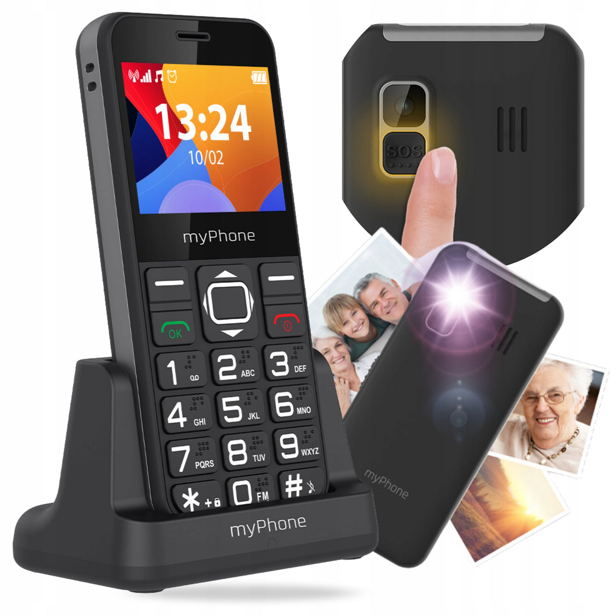 MOBILE PHONE MYPHONE HALO 3 2G WITH KEYBOARD FOR SENIOR SAUCE WITH STATION