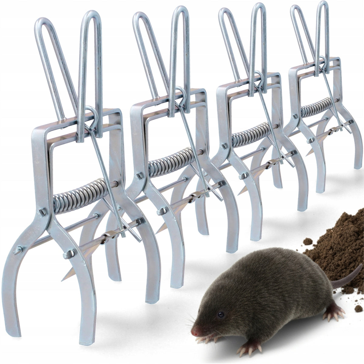 MOLE AND VOLES TRAP PAW STRONG MOLETRAP FOR SOIL 4 PIECES