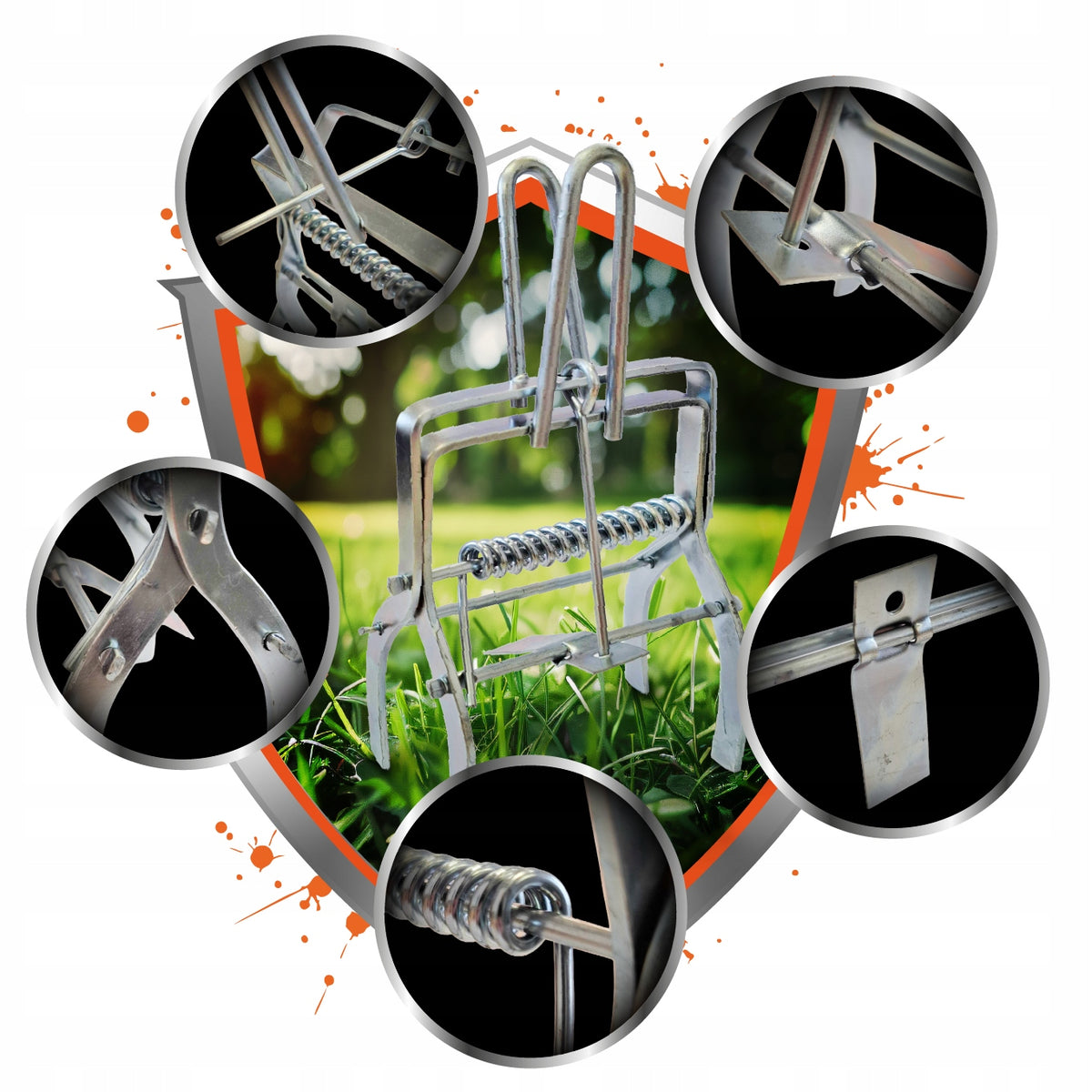 MOLE TRAP 3 Pieces Molefish Molecatcher PROFESSIONAL Metal Guillotine Packaging status original