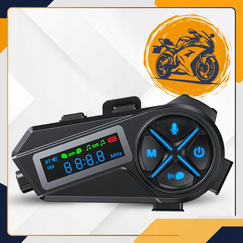 MOTORCYCLE INTERCOM 500M BLUETOOTH FM RADIO POLISH REPORTS FLASHLIGHT Packaging status original