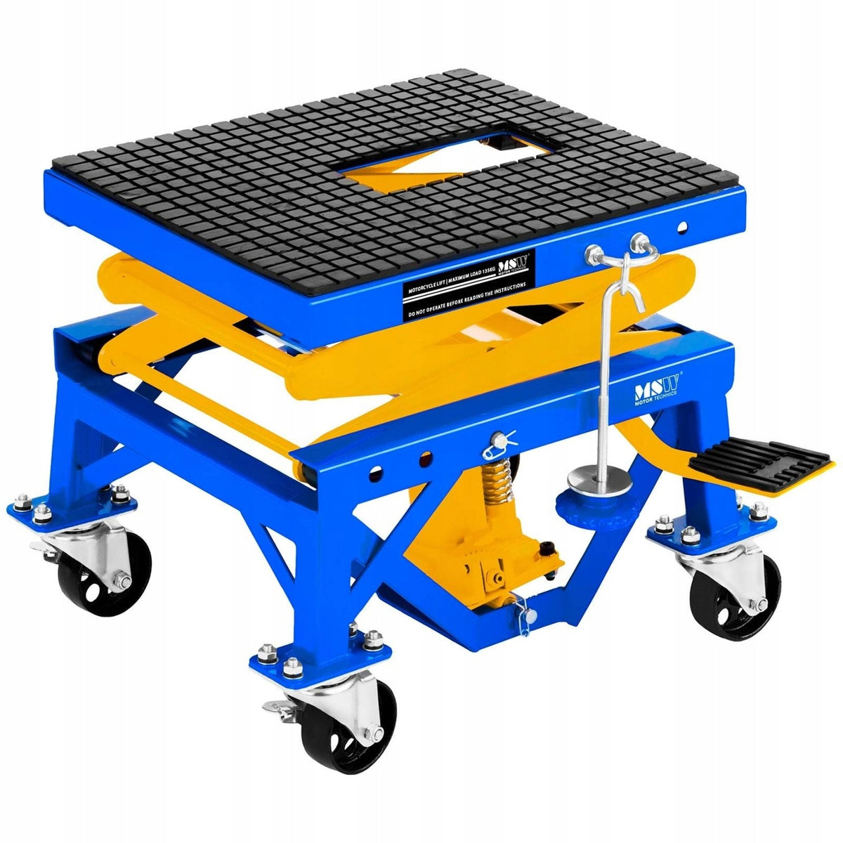 MOTORCYCLE LIFT MOTORCYCLE STAND 135 kg PEDAL Manufacturer MSW