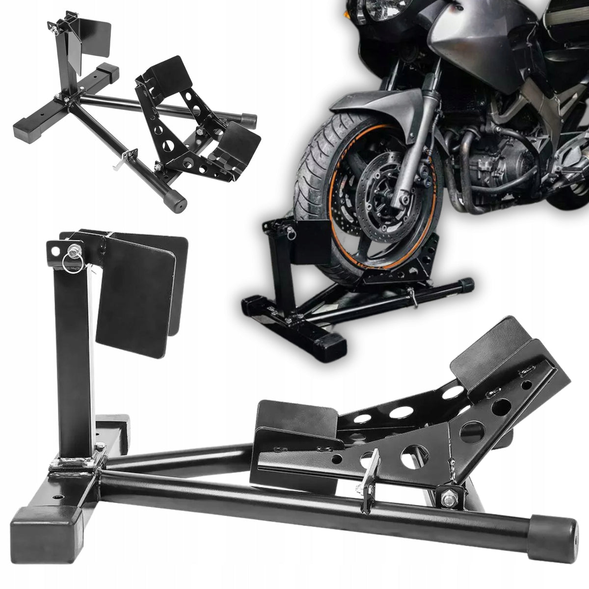MOTORCYCLE STAND FOR FRONT WHEEL 19 INCHES 680 KG NEO TOOLS