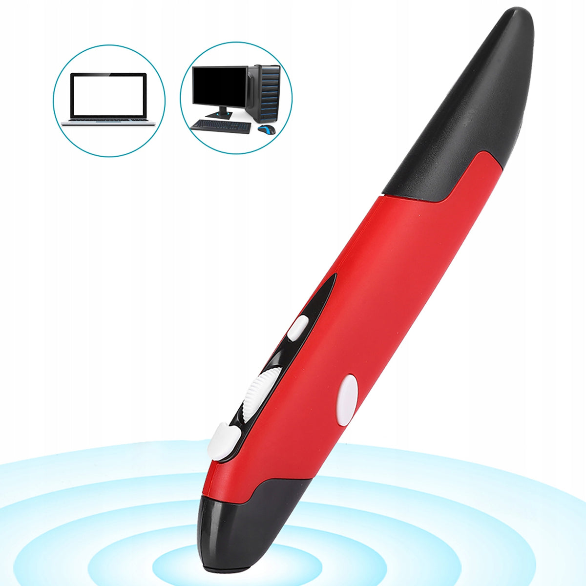 MOUSE OPTICAL PEN USB WIRELESS RED Packaging status original