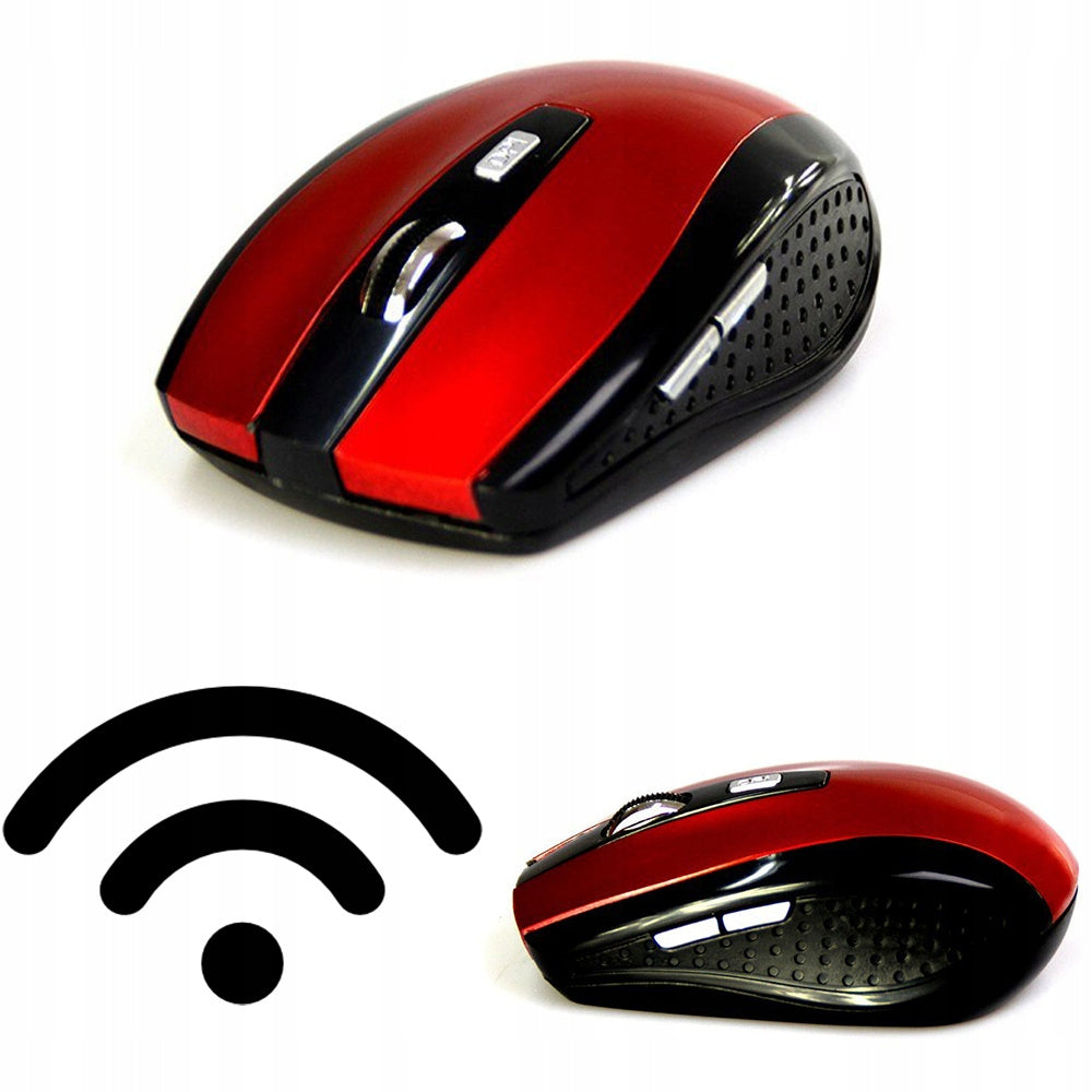 MOUSE Optical MOUSE RIGHT AND LEFT HANDED ACCURATE WIRELESS RED