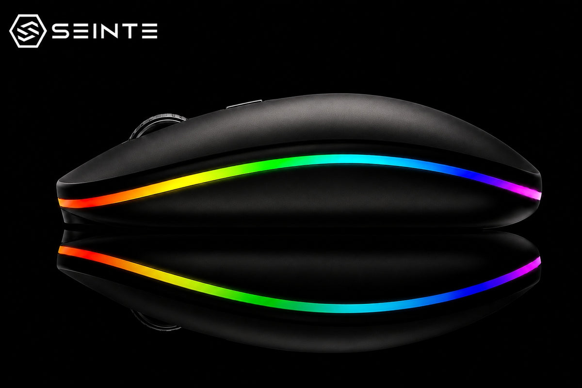 MOUSE WIRELESS MOUSE BLACK BLUETOOTH RGB QUIET WIRELESS CABLE SET Manufacturer code MYSZKA CZARNA