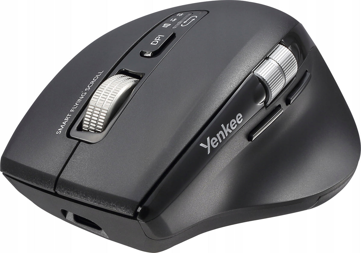 MOUSE WIRELESS Rechargeable USB Bluetooth YENKEE YMS2095 Black