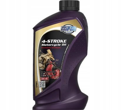 MPM 4-STROKE MOTORCYCLE OIL 5W40 PREMIUM SYNTHETIC 1L API SL JASO
