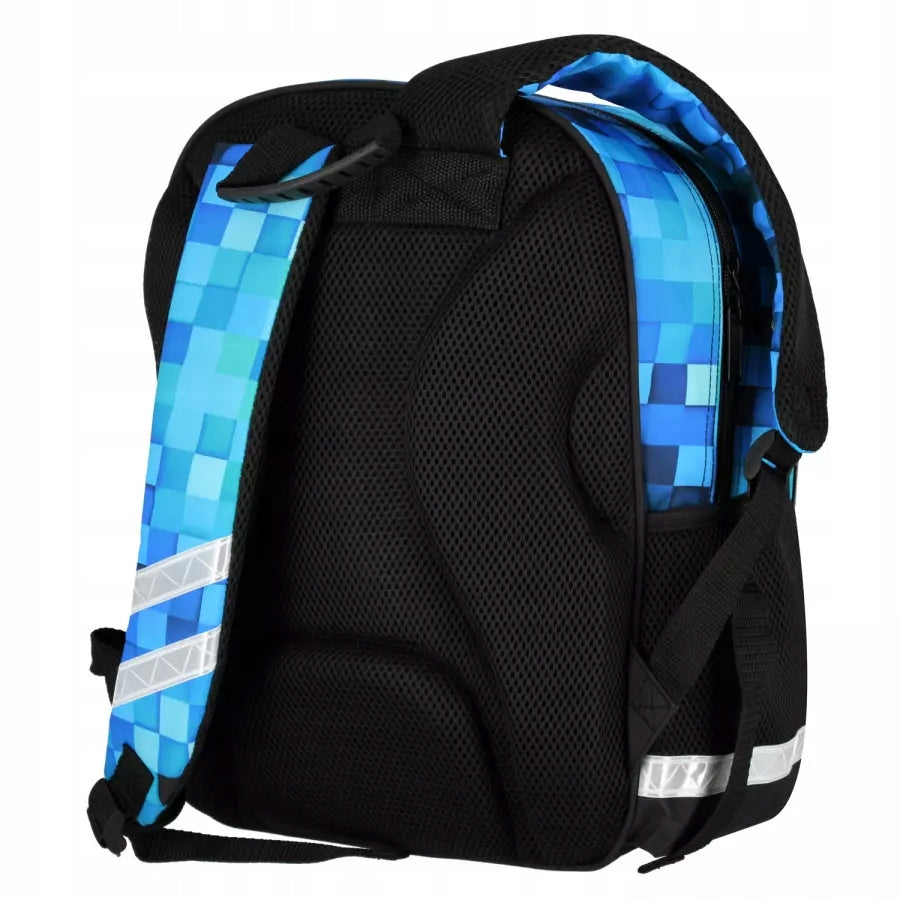 MULTI-CHAMBER SCHOOL BACKPACK FOR BOY MINECRAFT WATERPROOF SAFE Packaging status original