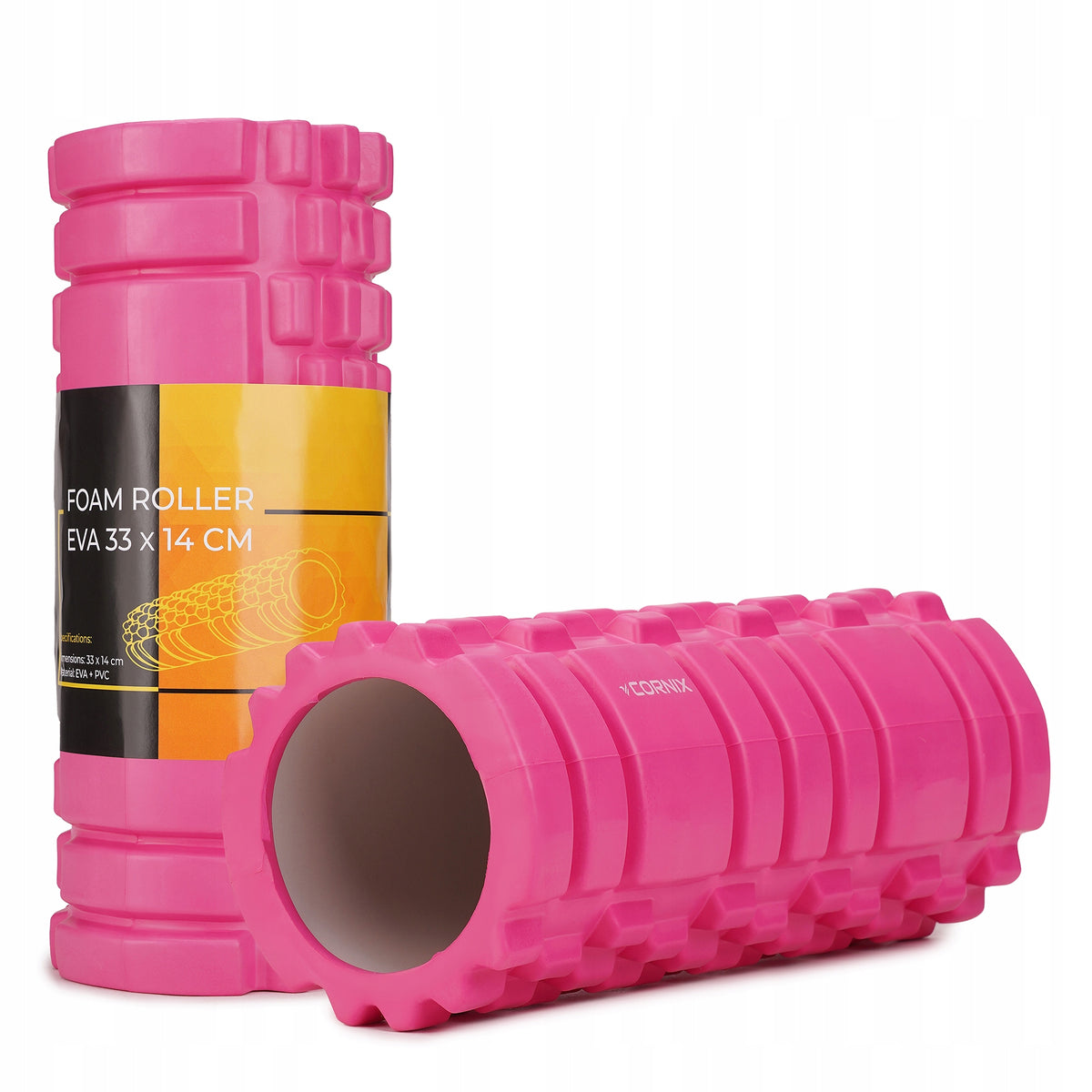 MUSCLE MASSAGE ROLLER CORNIX 33 CM ROLLER HARD MASSAGER FOR REGENERATION Packaging status original