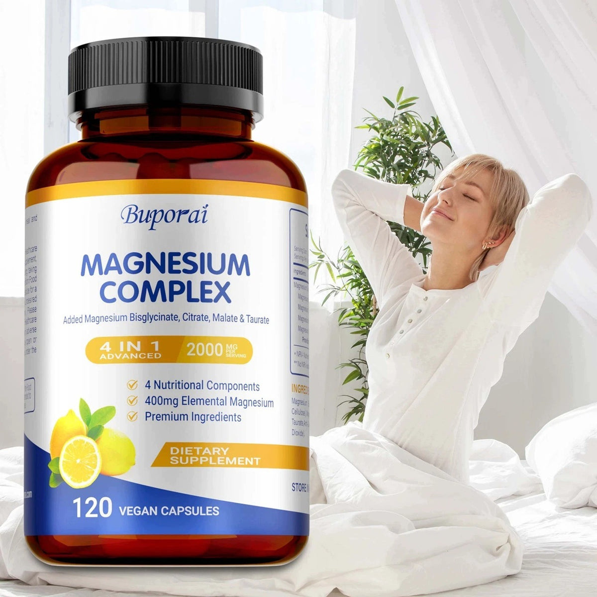 Magnesium complex – ultra strong, maximum absorption, sleep, nerves and healthy Packaging status original